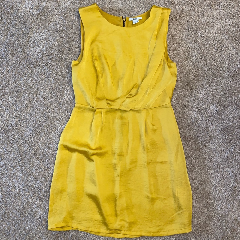 Bar III Gold Exposed Zipper Dress